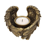 Antique Gold Angel Wing Tealight Candle Holder - Oh My Melt