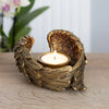 Antique Gold Angel Wing Tealight Candle Holder - Oh My Melt