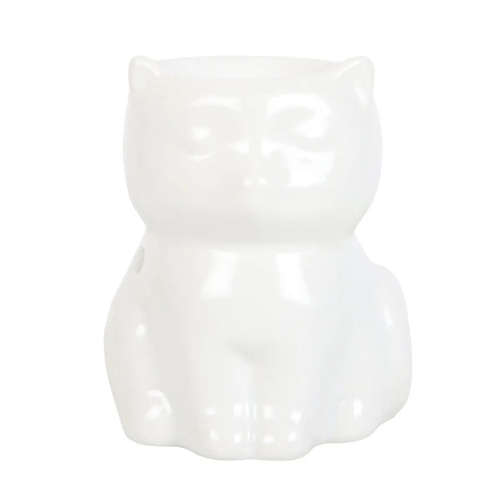 Shiny White Cat Wax Melt Burner - Oh My Melt