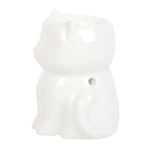 Shiny White Cat Wax Melt Burner - Oh My Melt