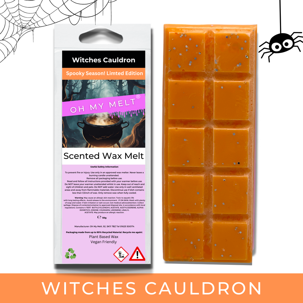 Halloween Wax Melt Hamper with Pink Ceramic Pumpkin Burner